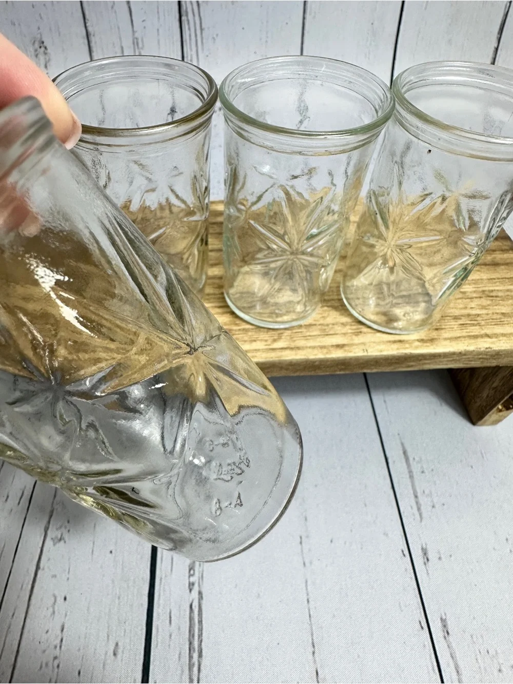 Vintage Ball Anchor Hocking Starburst  Juice Glass Set of 4